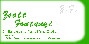 zsolt fontanyi business card